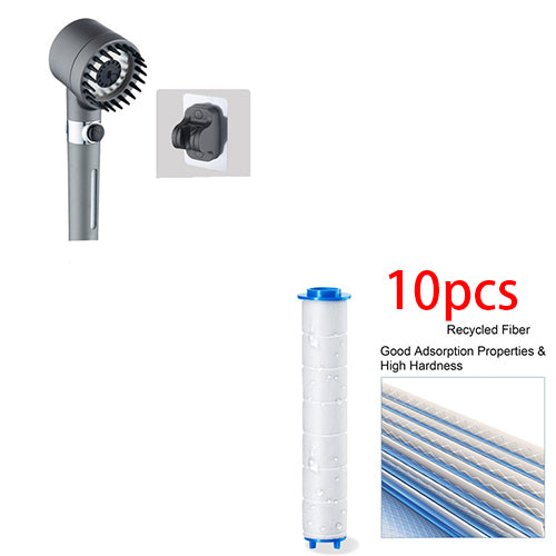 3 Modes Shower Head High Pressure Showerhead Portable Filter Rainfall