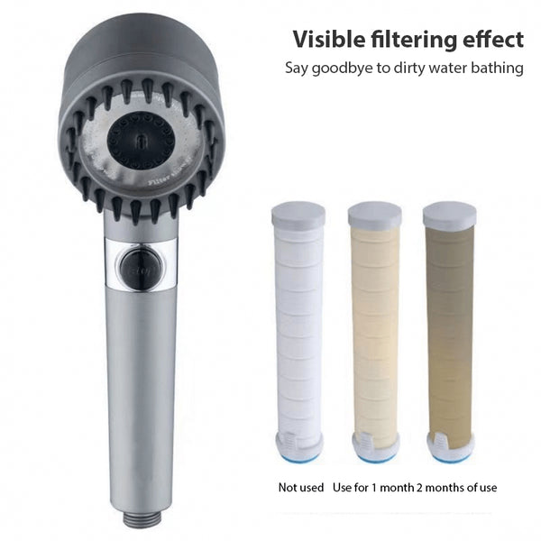 3 Modes Shower Head High Pressure Showerhead Portable Filter Rainfall