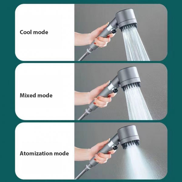 3 Modes Shower Head High Pressure Showerhead Portable Filter Rainfall