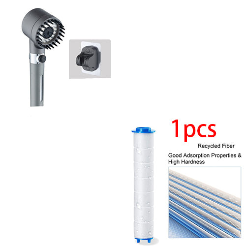3 Modes Shower Head High Pressure Showerhead Portable Filter Rainfall