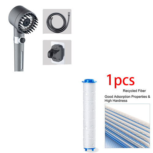 3 Modes Shower Head High Pressure Showerhead Portable Filter Rainfall