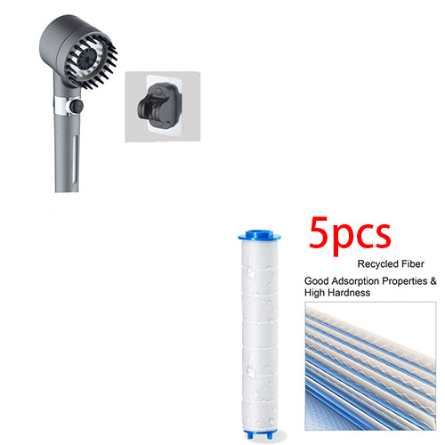 3 Modes Shower Head High Pressure Showerhead Portable Filter Rainfall